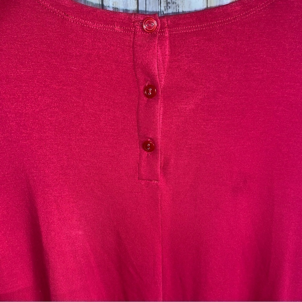 Eileen Fisher Red Jersey Tunic/Dress - Picture 5 of 6